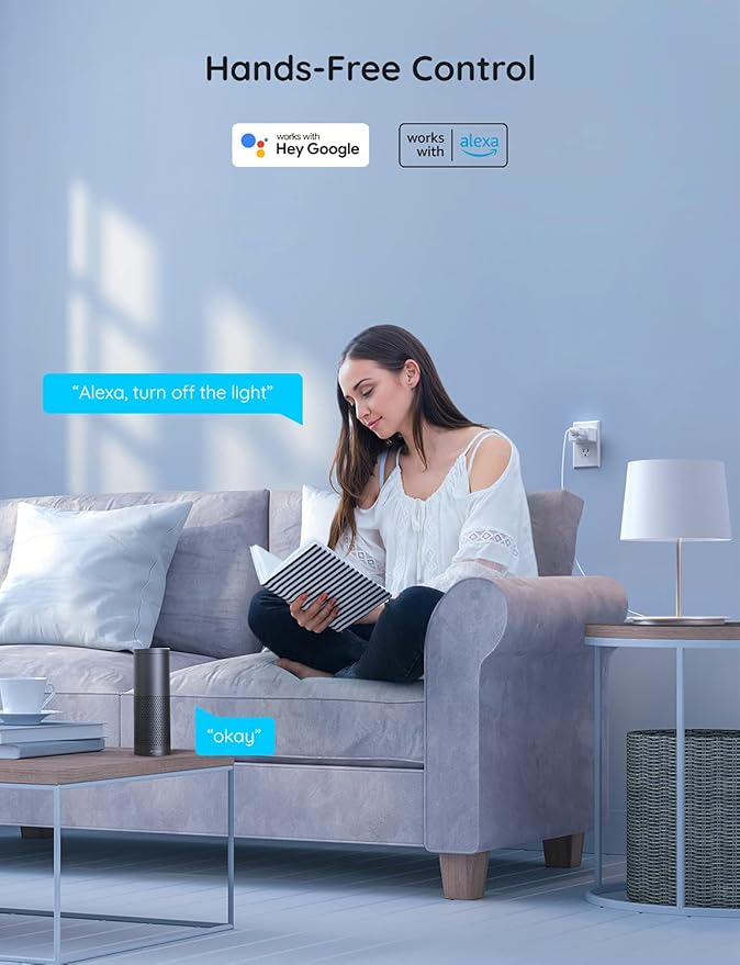 Govee Smart Plug, WiFi Bluetooth Outlets 2 Pack Work with Alexa and Google Assistant Bundle with Govee Smart Plug, WiFi Plugs Work with Alexa & Google Assistant, Smart Outlet with Timer & Group