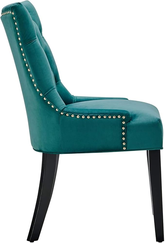 Modway Regent Tufted Performance Velvet Dining Side Chairs - Set of 2, Teal