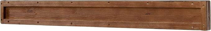 Alaterre Furniture Pomona Entryway Organizer – Modern Rustic 48-Inch Solid Wood Bench & Wall Mounted Coat Hook Set – Space-Saving Mudroom & Hallway Storage for Jackets, Bags & Shoes (Rustic Brown)