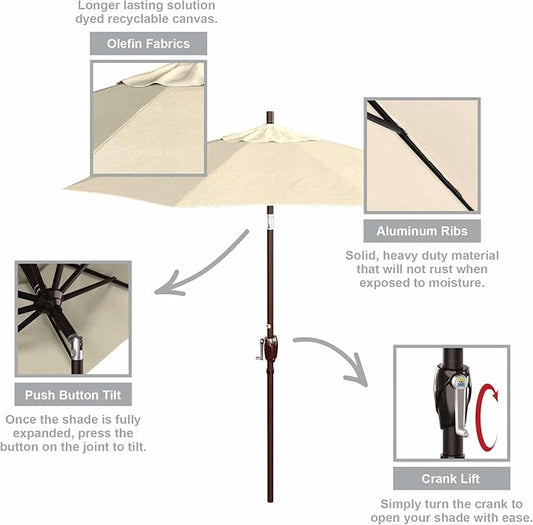 California Umbrella 7.5' Round Aluminum Market Umbrella