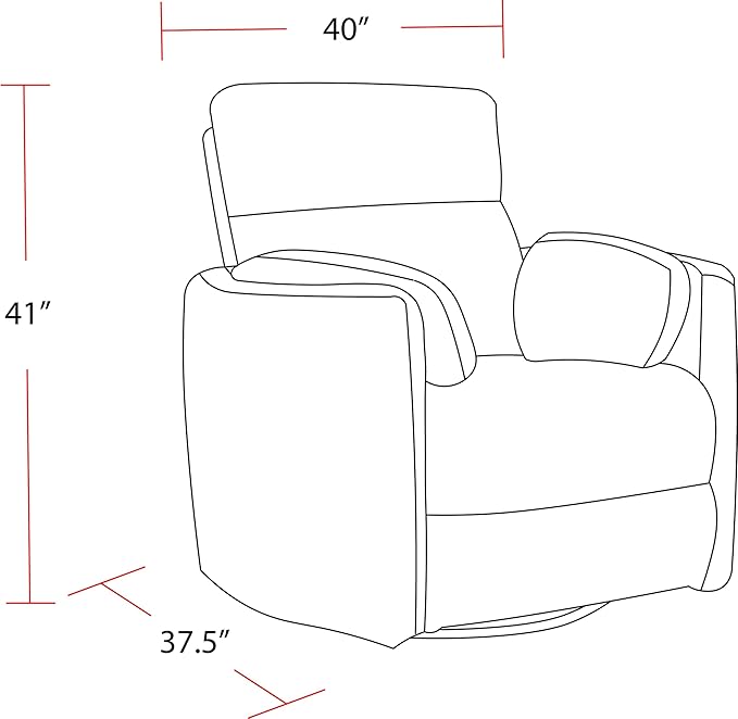 Parker Living Radius - Florence Ivory - Powered by Freemotion Cordless Power Swivel Glider Recliner