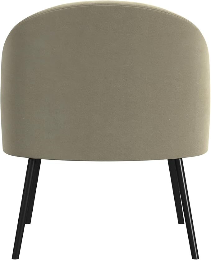 Homepop Home Decor | Upholstered Modern Accent Chair | Accent Chairs for Living Room & Bedroom | Decorative Home Furniture, Taupe Velvet