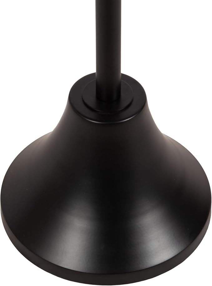 Kate and Laurel Sanzo Modern Pedestal Round Side Table, 15 x 15 x 24, Antique Brass and Black, Circle End Table with Metal Tabletop for Use as Indoor Plant Stand or Bedroom Nightstand