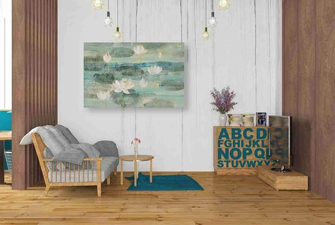 Epic Graffiti 'Water Lilies Bright' by Albena Hristova, Canvas Wall Art, 40"x26"