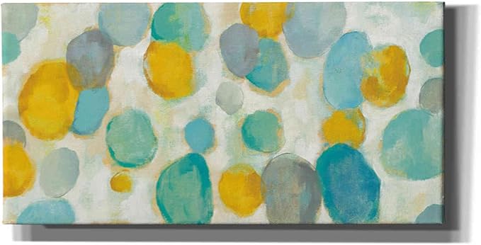 Epic Graffiti 'Painted Pebbles' by Silvia Vassileva, Canvas Wall Art, 40"x20"