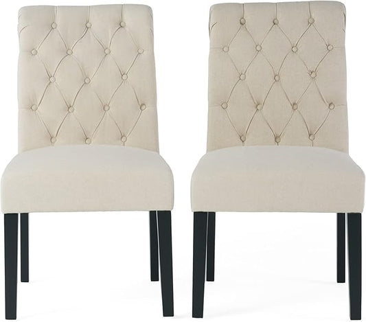 Christopher Knight Home CKH Fabric Dining Chairs, 2-Pcs Set, Natural