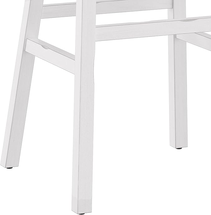 Hillsdale Moreno Wood Backless Bar Height Stool, 29" High, Sea White