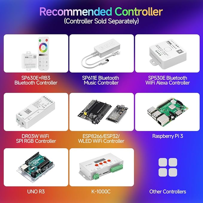 BTF-LIGHTING WS2812B 200PCS 5050SMD Individually Addressable Smart RGB LED Pixel for Arduino Single 1-led RGB LED Module Pixels Color Light White PCB Only DC5V Christmas(No Adapter or Controller)