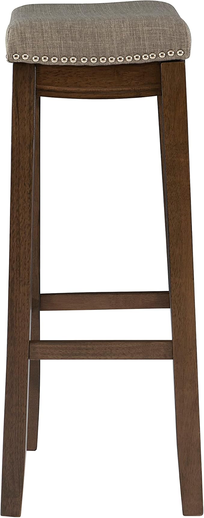 Linon Home Décor Kingston Rustic Backless Bar Stool,