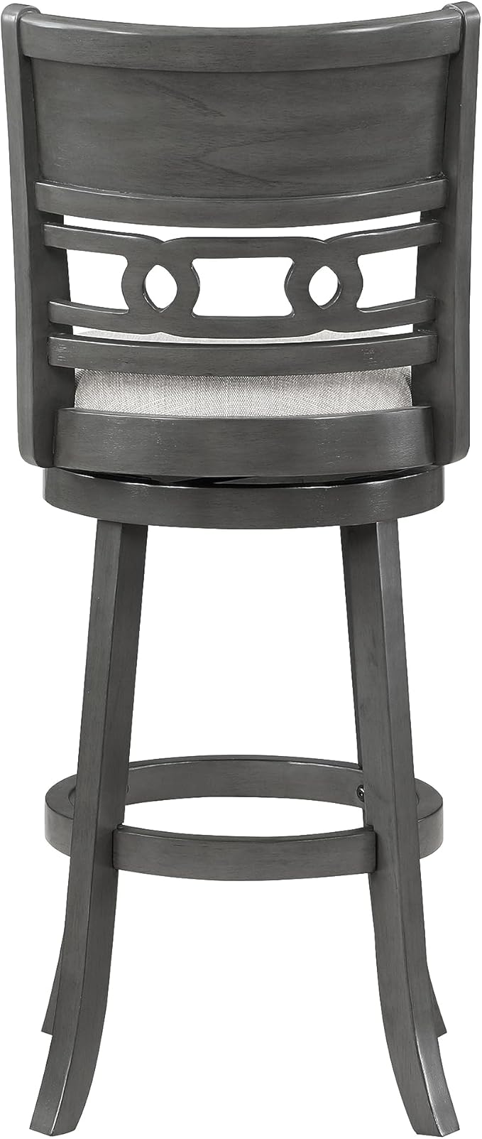 New Classic Home Furnishings Gia 29" Swivel Barstool-Gray W/Gray Fabric Seat