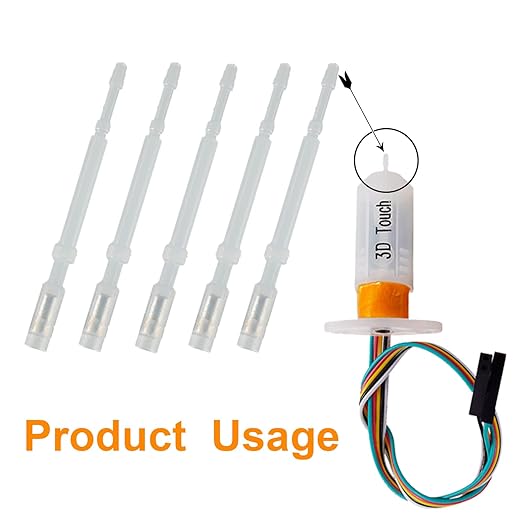 3D Touch Probe Pin Replacement, Smart Auto Bed Leveling Push-Pin Needle Self Level Sensor Probe Tips for Bltouch, 3D Touch, CR Touch(Pack of 5 Pcs)