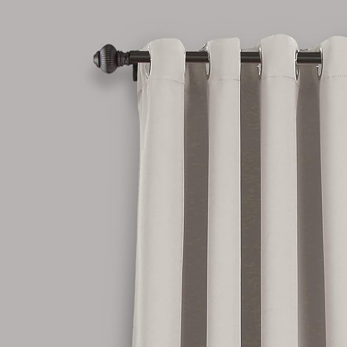 Lush Decor Insulated Grommet Blackout Window Curtain Panels, Pair, 52" W x 63" L, Wheat - Classic Modern Design - Chic Window Decor - Curtains For Living Room, Bedroom, Or Dining Room