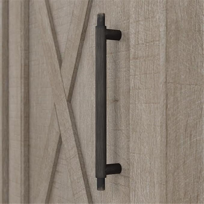 Bush Home Key West Small Storage Cabinet with Door in Washed Gray