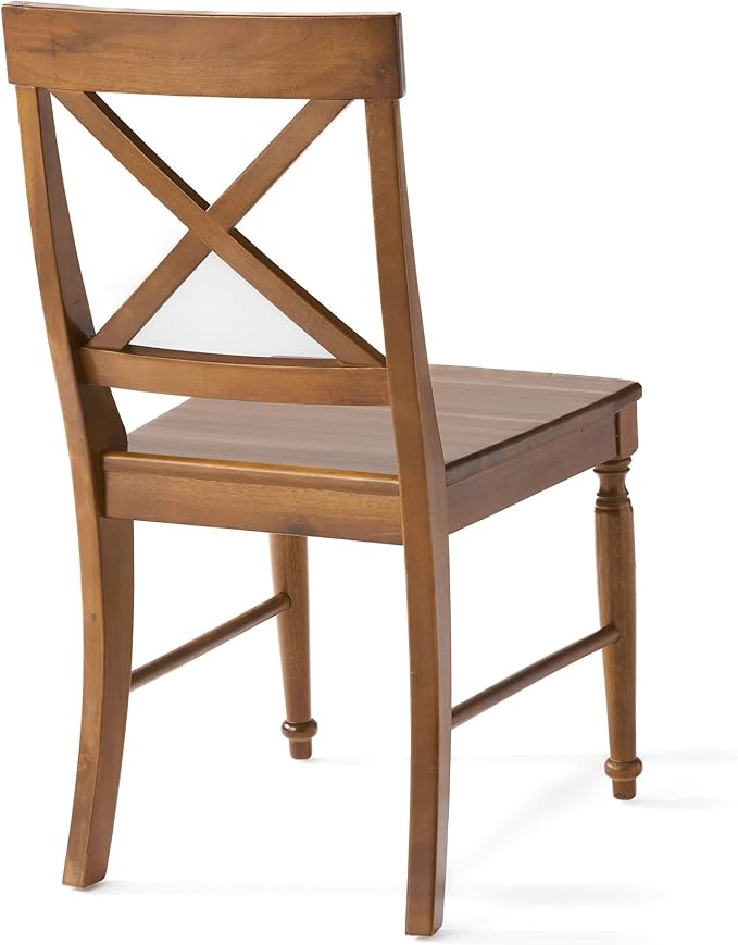 Christopher Knight Home Rovie Acacia Wood Dining Chairs, 2-Pcs Set, Dark Oak