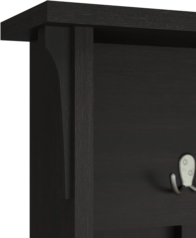 Bush Home Salinas Hall Tree with Storage Bench in Vintage Black