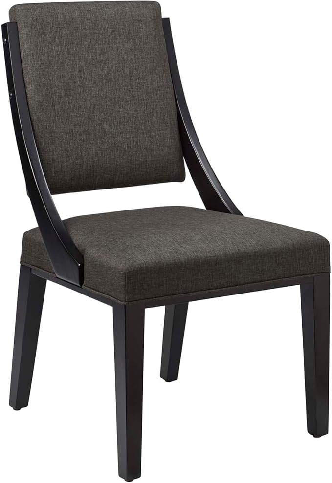Modway EEI-4553-GRY Cambridge Upholstered Fabric Dining Chairs - Set of 2, Gray