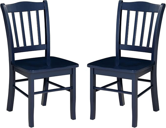 Boraam Shaker Dining Room Side Chairs, Set of 2 – Navy Blue Finish