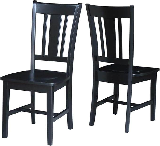 International Concepts 42" Dual Drop Leaf 2 San Remo Chairs Dining Table, Black