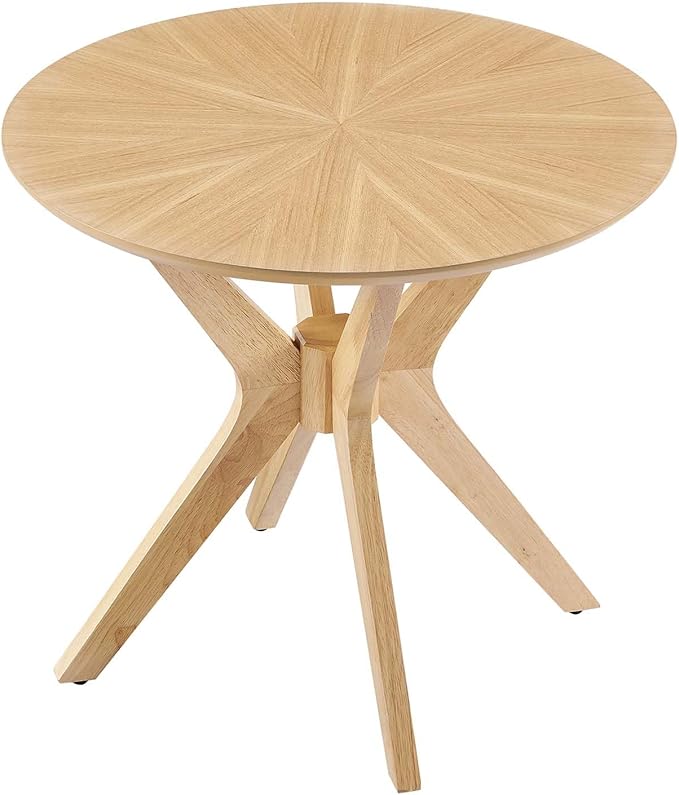 Modway EEI-6558-OAK Crossroads 24” Round Wood Side Table, Oak
