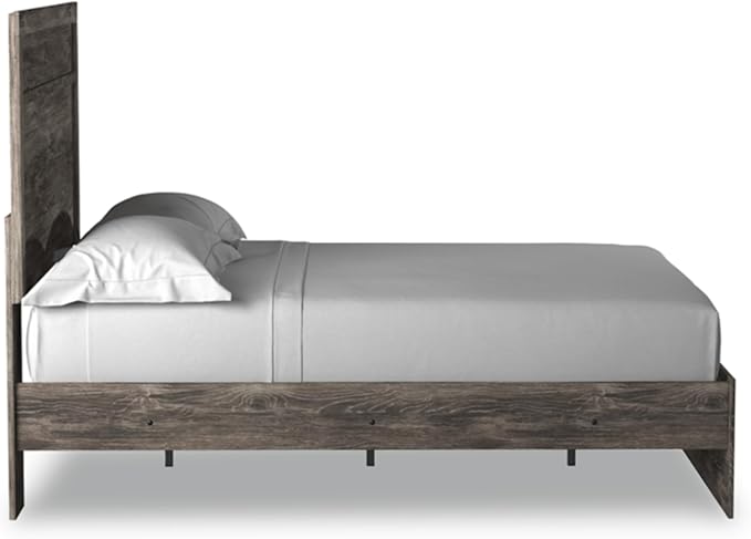 Signature Design by Ashley Ralinksi Vintage Full Panel Bed with Metal Slats, Foundation or Box Spring Needed, Gray