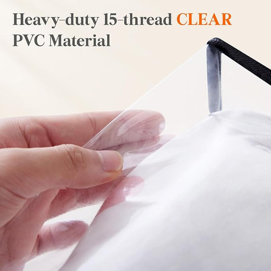 Lifewit 2 Pack Clear Clothes Storage Bags, 75L Large Plastic Blanket Storage, Vinyl Foldable Moving Bags with Zipper, Closet Organizers Containers for Comforter, Bedding, Duvet, Pillow