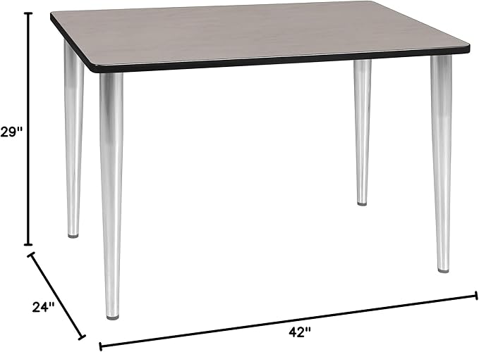 Regency Kahlo 42 x 24 in. Training Seminar Table- Maple Top, Chrome Tapered Legs