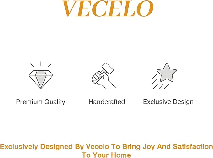 VECELO Modern Side Table, Round Small End Table, Exclusively Designed Hand-Crafted Small Nightstand, Solid Wood,Oak top with Black Metal Legsfor Bedrooms, Living Rooms and Home Office