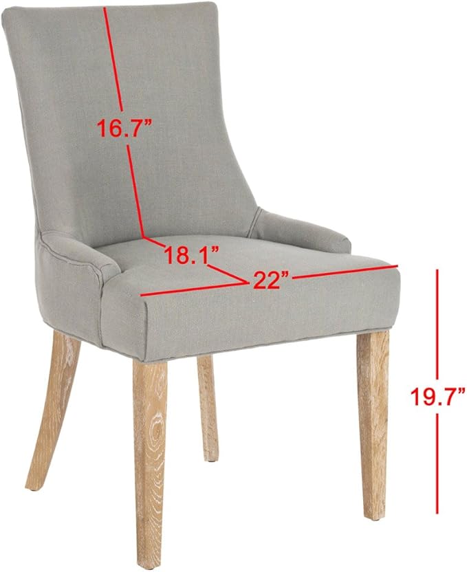 Safavieh Mercer Collection Lester Dining Chairs, Dark Granite, Set of 2