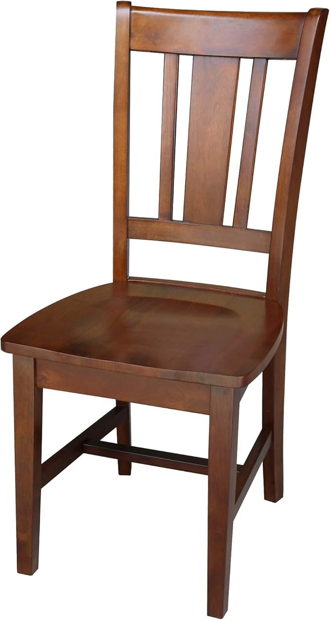 IC INTERNATIONAL CONCEPTS San Remo Solid Wood Splatback Dining Chair in Espresso