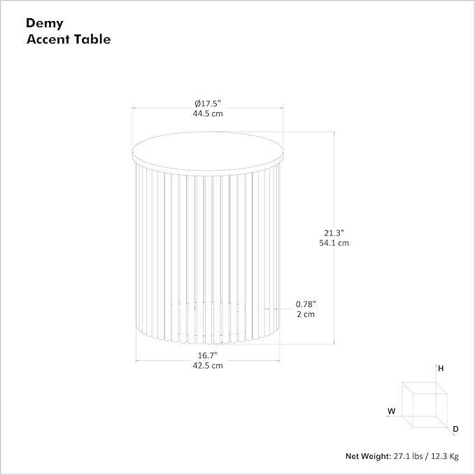 SIMPLIHOME Demy Metal Accent Table - 18 inch Wide Solid Metal Round Side Table with Genuine Marble Top and Slatted Base in Black, Contemporary End Table for Living Room with Compact Design, Assembled