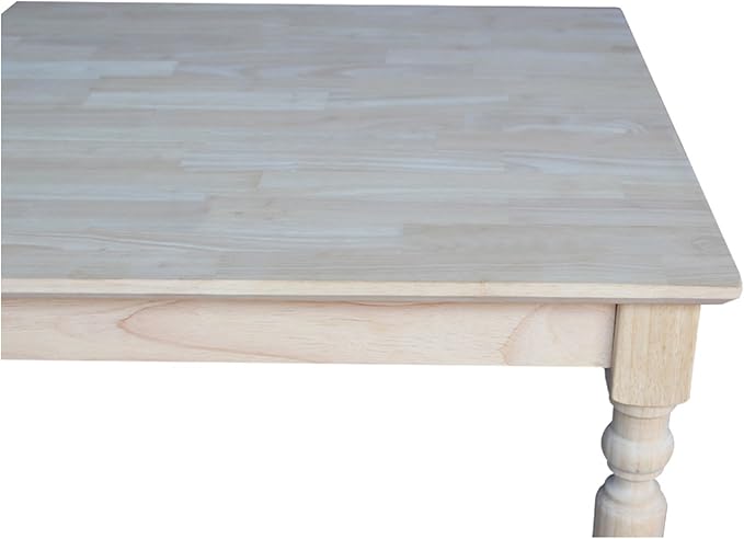 International Concepts 36" Solid Wood Top Table with Turned Legs in Natural