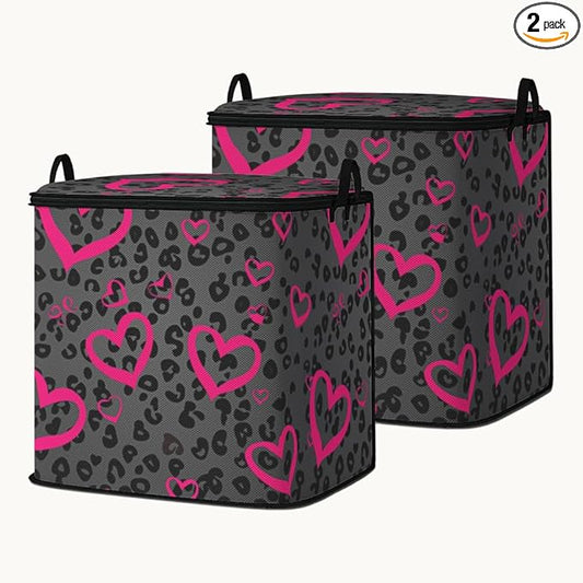 2pcs closet organizers and storage under bed,clothing blanket sweater sheet bedding comforter duvet quilt pillow toy storage bags with lids,dorm room essentials for containers 95L
