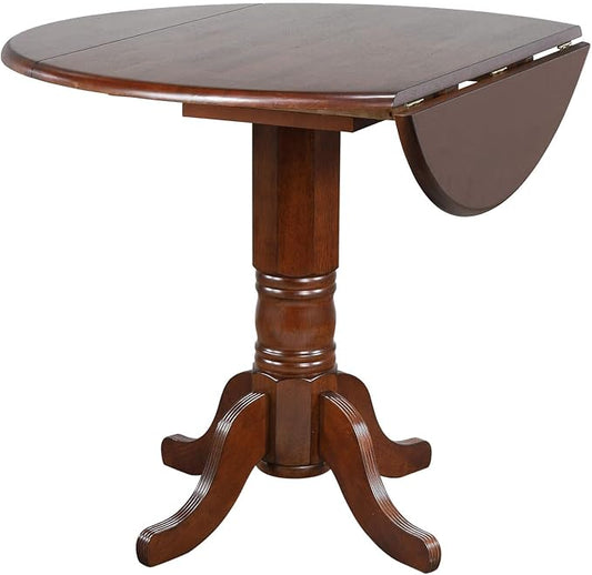 Sunset Trading Andrews Dining Table, Distressed chestnut finish