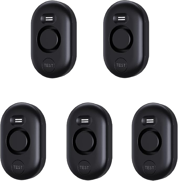 Water Leak Detector Sensor Alarm: Home Water Flooding Monitor Smart Sink Overflow Monitoring Adjustable Wet Moisture Alert Pipe Leakage Drip Detection Warning for Basement Floor (5 Sensor)