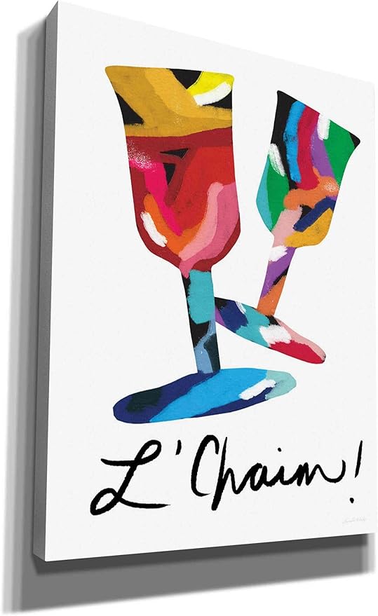 Epic Graffiti 'L'Chaim Glass' by Linda Woods, Canvas Wall Art, 40"x54"