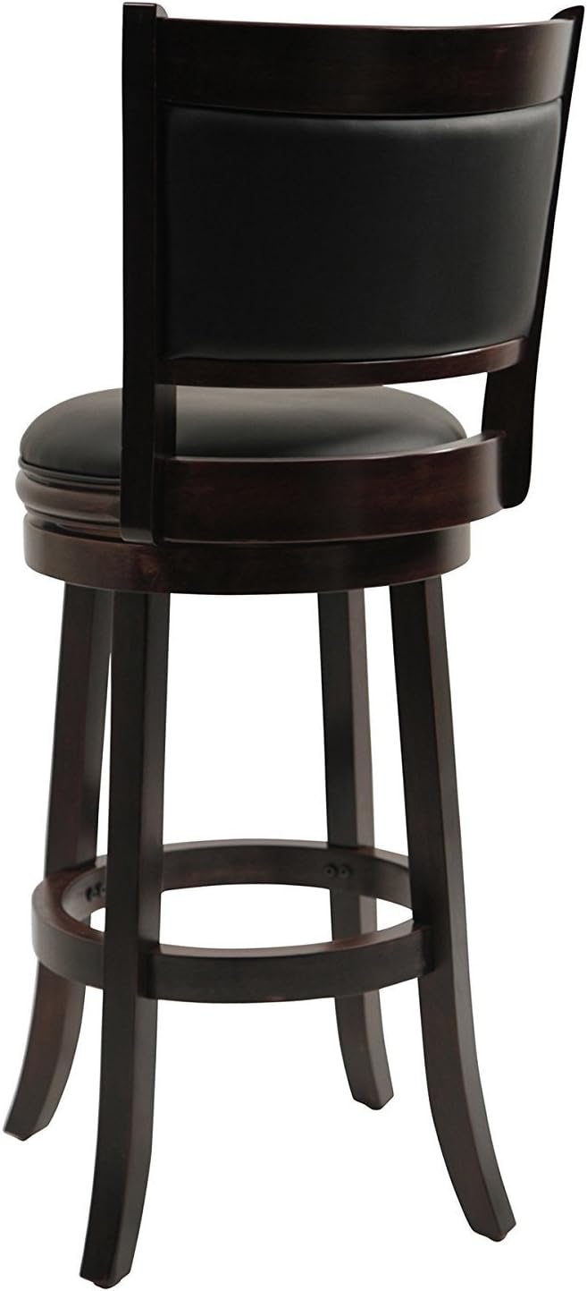 Boraam Augusta Bar Height Swivel Stool, 29-Inch, Cappuccino, 2-Pack