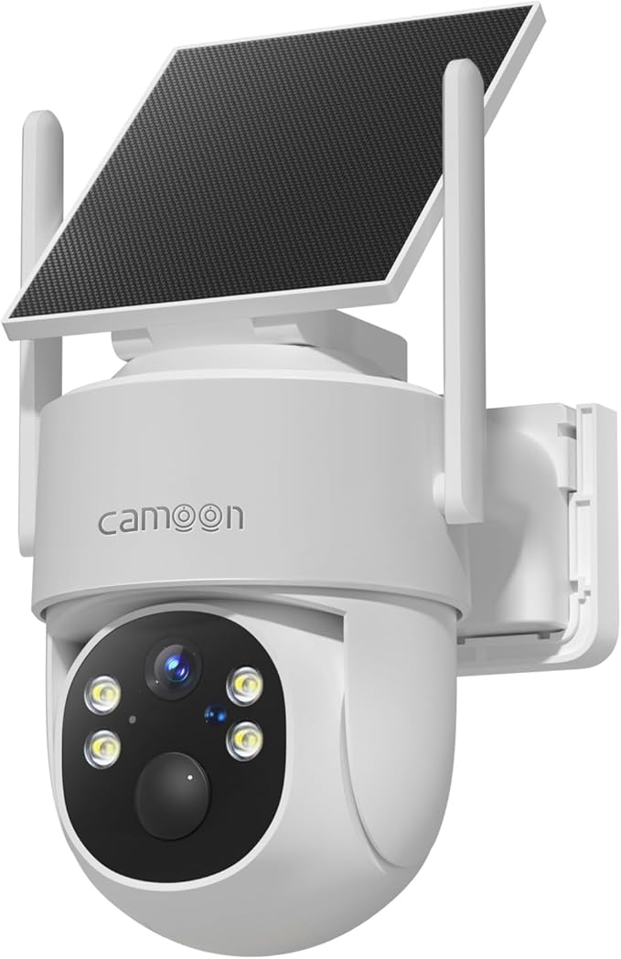 2K Solar Security Cameras Wireless Outdoor, 5/2.4Ghz WiFi Cameras for Home Security, Color Night Vision, Human Detection, Two-Way Audio, SD/Cloud Storage(1 Camera)