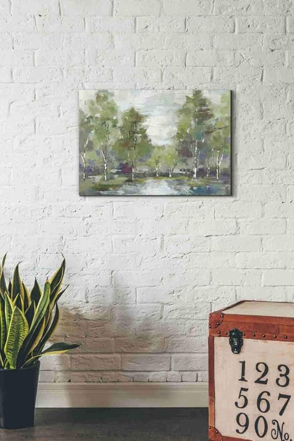 Epic Graffiti 'Forest At Dawn' by Silvia Vassileva, Canvas Wall Art, 18"x26"
