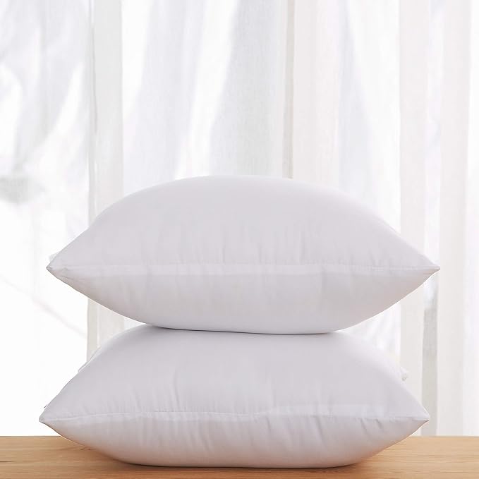Acanva Fluffy Pillow Insert for Bed Sleeping, Decorative Stuffer Cushion Sham Filler,26x26 Inch, White