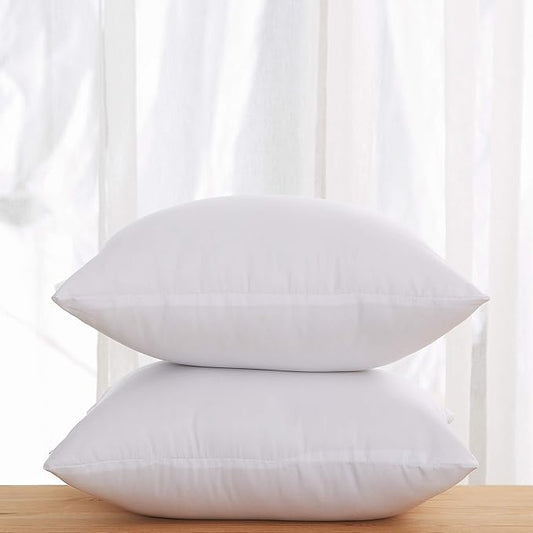 Acanva Fluffy Pillow Insert for Bed Sleeping, Decorative Stuffer Cushion Sham Filler,26x26 Inch, White
