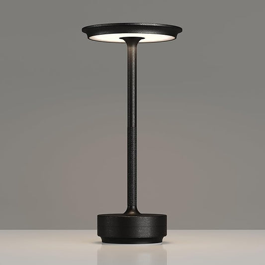 1 Pack Rechargeable Table Lamps Cordless, Portable 5000mAh Outdoor Table Light, 3 Color Stepless Dimming LED Table Lamp with Memory Function, for Home/Dinner/Patio/Restaurant.(Diamond Black)