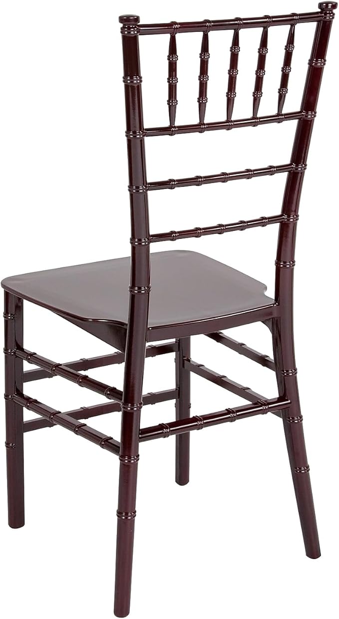 Flash Furniture HERCULES Series Mahogany Resin Stacking Chiavari Chair