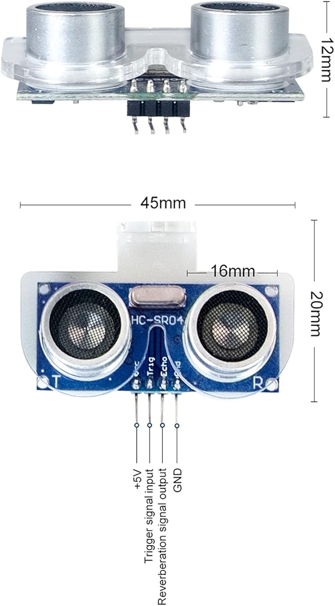 2pcs Ultrasonic Module Distance Sensor with 2pcs Mounting Bracket for Raspberry Pi Arduino Uno R3 Mega 2560 Nano Smart Robotics Projects