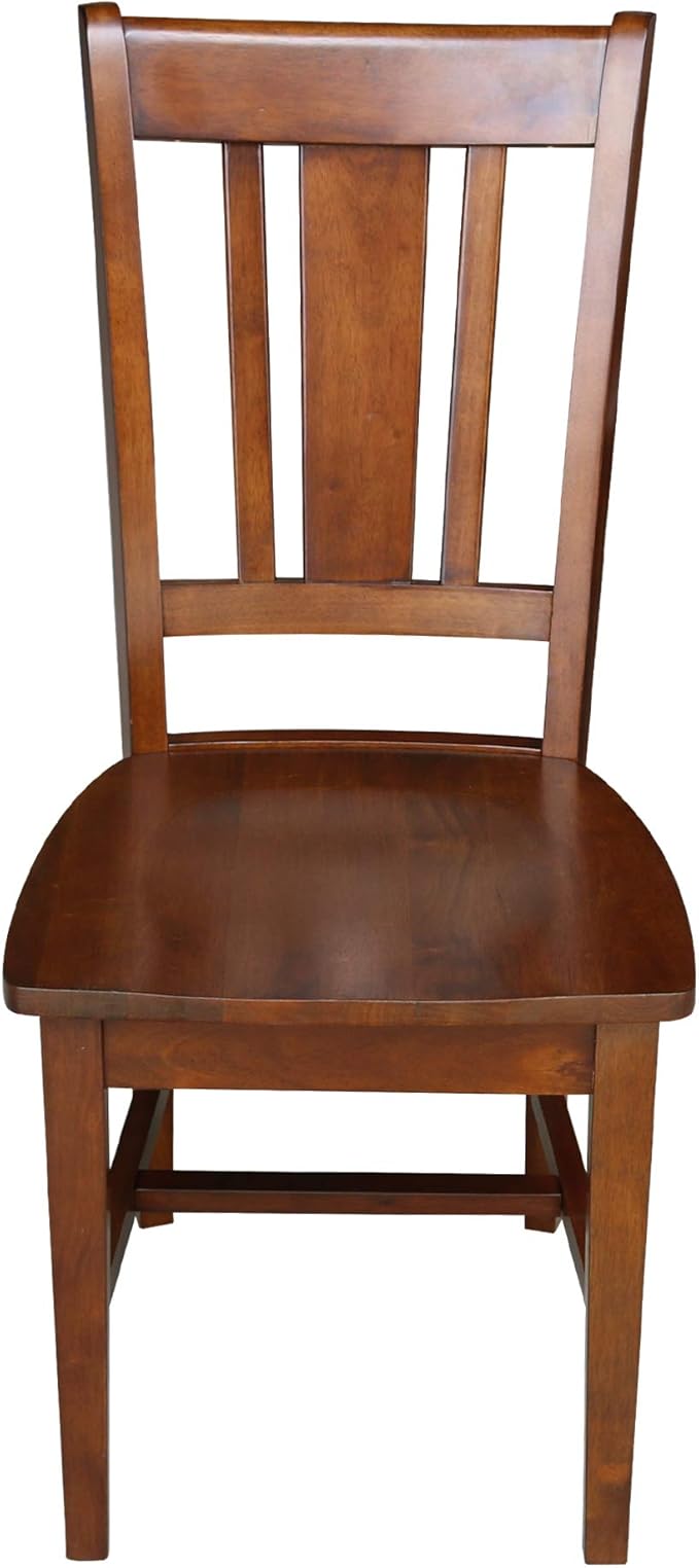 IC INTERNATIONAL CONCEPTS San Remo Solid Wood Splatback Dining Chair in Espresso