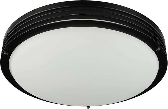 Good Earth Lighting Majestic 14-in LED Ceiling Fixture, 1700 Lumens, Dimmable, Matte Black