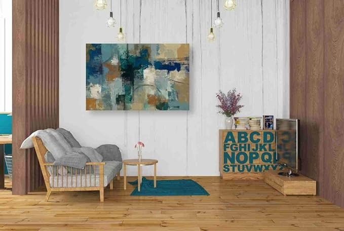 Epic Graffiti 'Jasper Lagoon' by Silvia Vassileva, Canvas Wall Art, 26"x40"