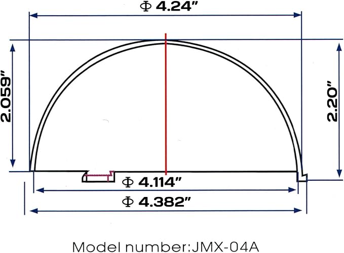 JMX Acrylic/PC CCTV Replacement Clear Camera Dome Cover Security Camera Housing Pet Dog Fence Window Skylight Window (4 Inches H: 2.20", Transparent)