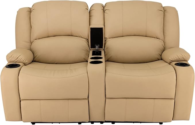 RecPro RV 64" Powered Recliner Loveseat | Wall Hugger Sofa | Ultrafabrics Brisa (Desert Clay)