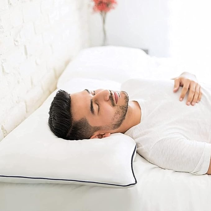 Bed Pillows 2 Pack - Standard Size Cooling Pillows for Sleeping Size Set of 2 for Side Back and Stomach Sleepers, Down Alternative Filling Luxury Pillows (White, Standard)