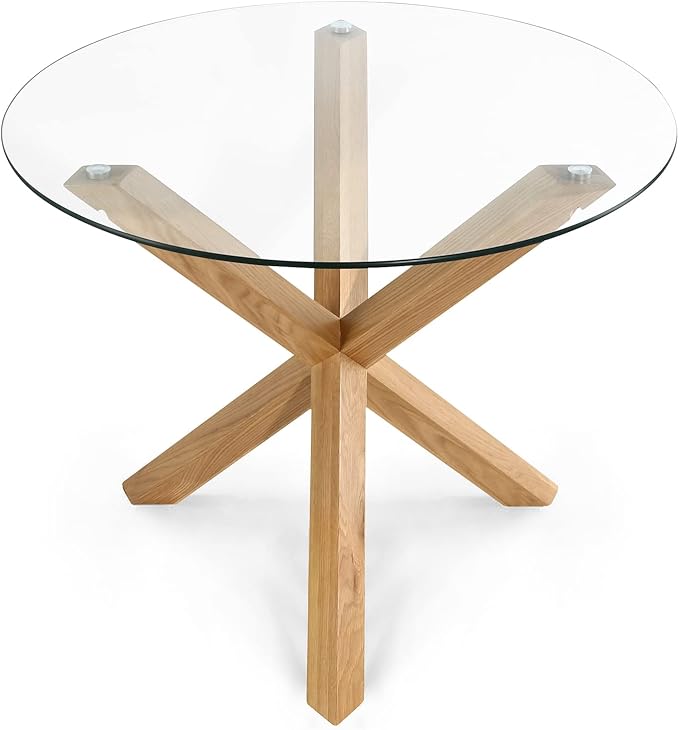 POLY & BARK Kennedy 37.4" Round Dining Table, Natural